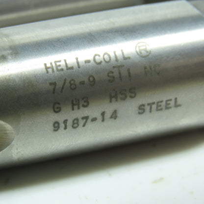 Heli-Coil 7/8"-9 Straight Flute Plug Tap 4F 2-1/2" LOC 5-1/8" OAL Lot of 3