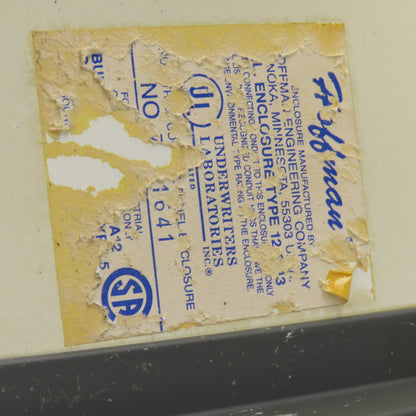 Hoffman 30" x 24" x 8" Wall Mount Electrical Enclosure W/Backplate & Hinged Door