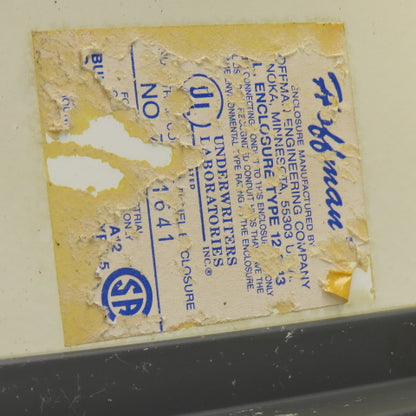 Hoffman 30" x 24" x 8" Wall Mount Electrical Enclosure W/Backplate & Hinged Door