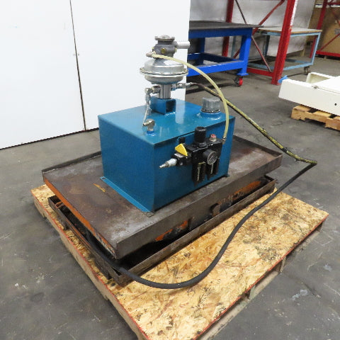 Super Lift Air Driven Over Oil Scissor Lift Table 10"-32" Lift Needs Controls