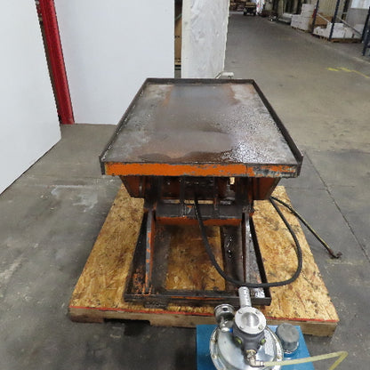 Super Lift Air Driven Over Oil Scissor Lift Table 10"-32" Lift Needs Controls