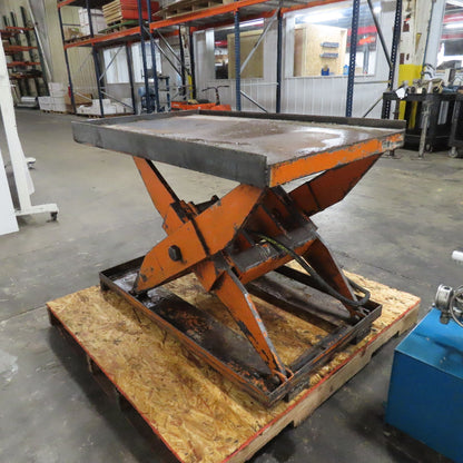 Super Lift Air Driven Over Oil Scissor Lift Table 10"-32" Lift Needs Controls