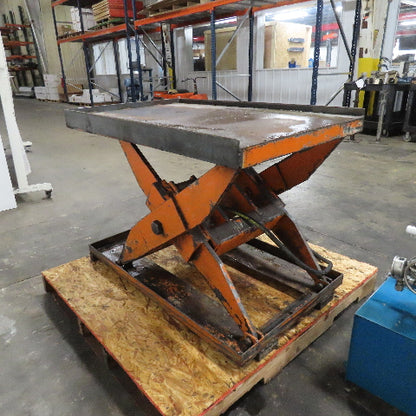 Super Lift Air Driven Over Oil Scissor Lift Table 10"-32" Lift Needs Controls