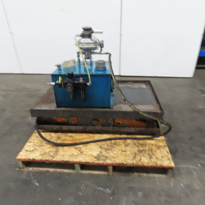 Super Lift Air Driven Over Oil Scissor Lift Table 10"-32" Lift Needs Controls