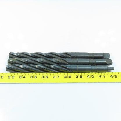 23/32" Spiral 4 Flute Hand Reamer Morse Taper Shank #2MT Lot of 3