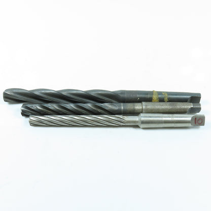 1/2", 5/8", 47/64" Spiral Flute Hand Reamer Morse Taper Shank #2MT Lot of 3