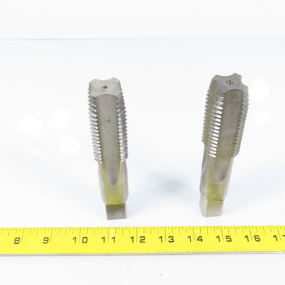 Widell 1-1/4"-7 HSS 4 Flute Plug Tap 5-3/4" OAL 3/4" Shank DBLD 1860-5 Lot Of 2