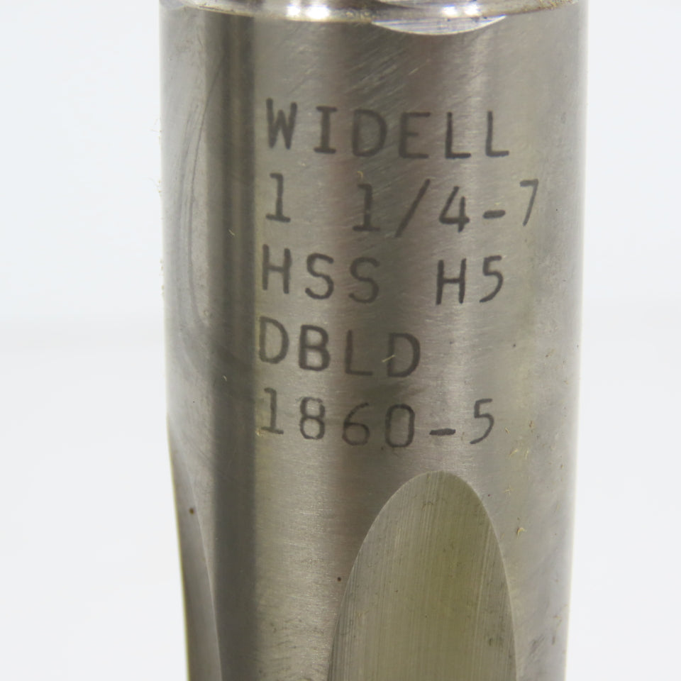 Widell 1-1/4"-7 HSS 4 Flute Plug Tap 5-3/4" OAL 3/4" Shank DBLD 1860-5 Lot Of 2
