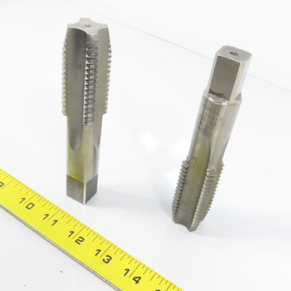Widell 1-1/4"-7 HSS 4 Flute Plug Tap 5-3/4" OAL 3/4" Shank DBLD 1860-5 Lot Of 2