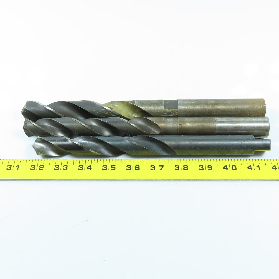 55/64", 15/16", 63/64" High Speed Steel Twist Drill Bit Lot of 3