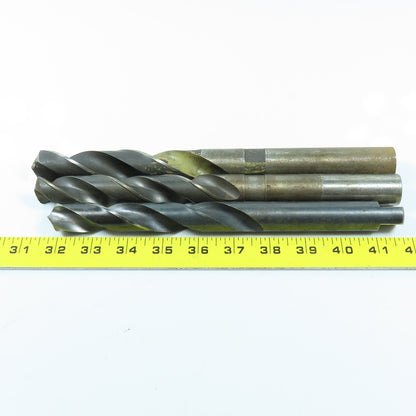 55/64", 15/16", 63/64" High Speed Steel Twist Drill Bit Lot of 3