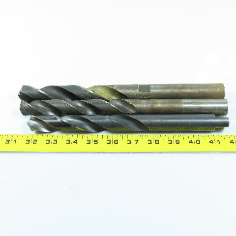 55/64", 15/16", 63/64" High Speed Steel Twist Drill Bit Lot of 3