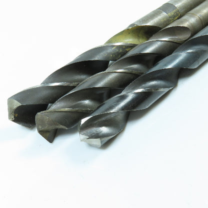 55/64", 15/16", 63/64" High Speed Steel Twist Drill Bit Lot of 3