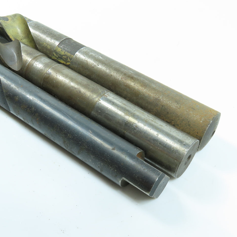 55/64", 15/16", 63/64" High Speed Steel Twist Drill Bit Lot of 3