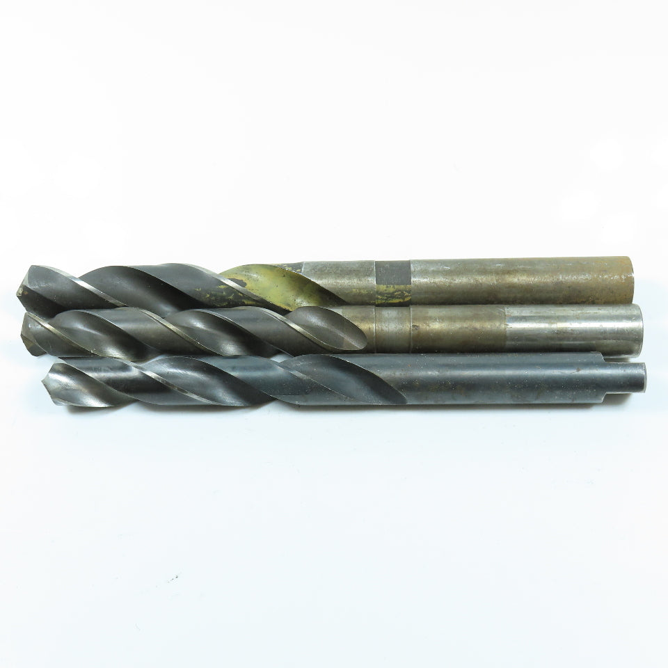 55/64", 15/16", 63/64" High Speed Steel Twist Drill Bit Lot of 3