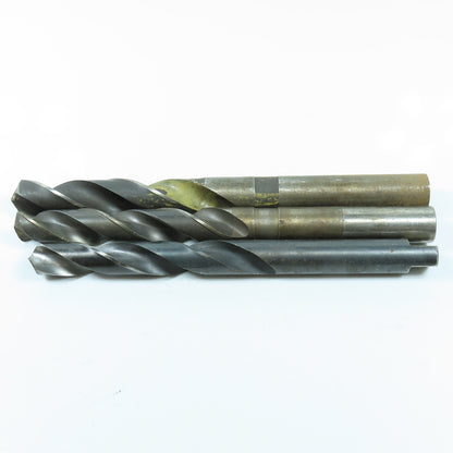 55/64", 15/16", 63/64" High Speed Steel Twist Drill Bit Lot of 3