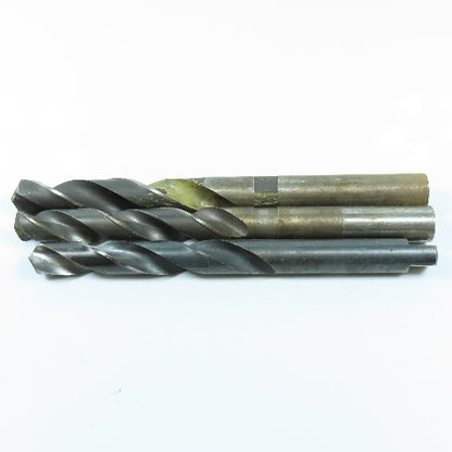 55/64", 15/16", 63/64" High Speed Steel Twist Drill Bit Lot of 3