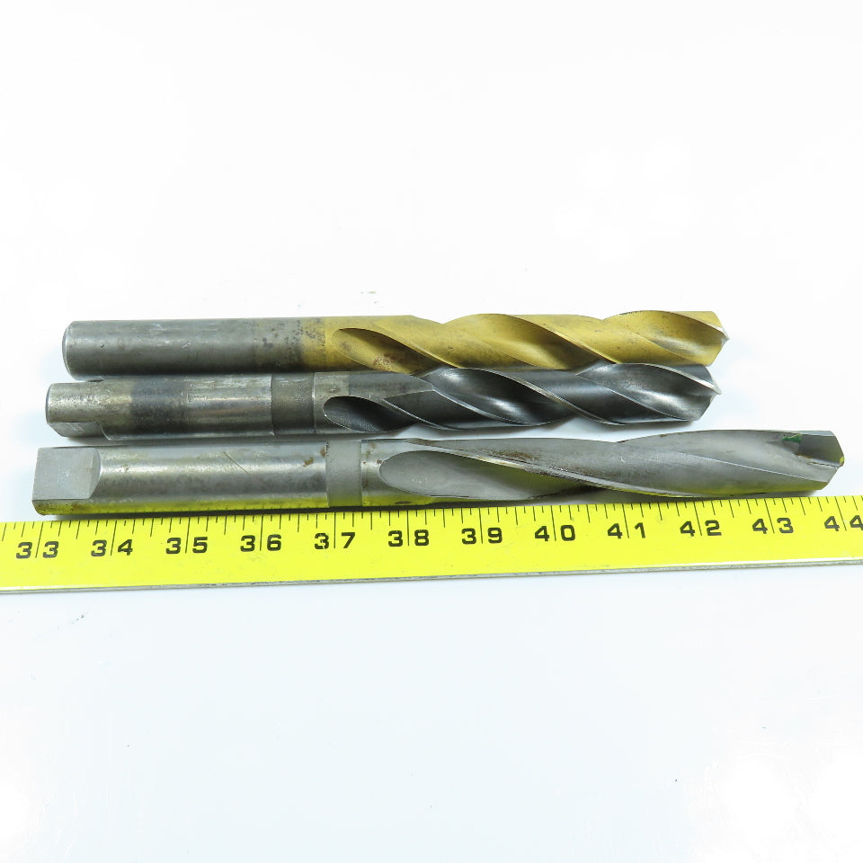 29/32", 15/16" High Speed Steel Twist Drill Bit Lot of 3