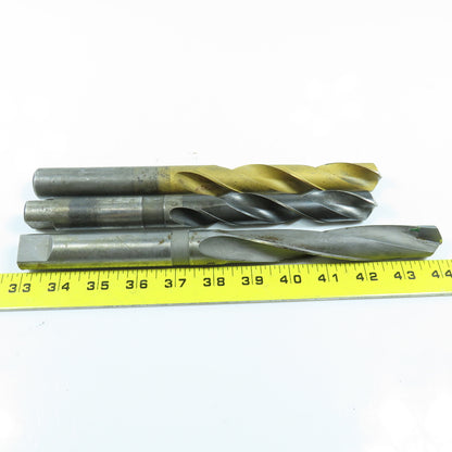 29/32", 15/16" High Speed Steel Twist Drill Bit Lot of 3