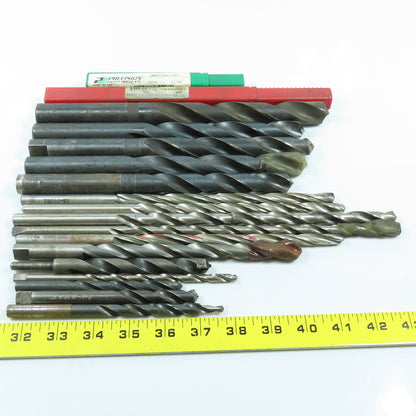 Misc. 7/16", 27/64" High Speed Steel Twist Drill Bit Lot of 18