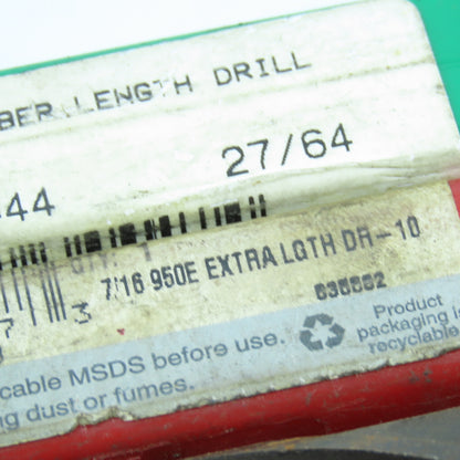 Misc. 7/16", 27/64" High Speed Steel Twist Drill Bit Lot of 18