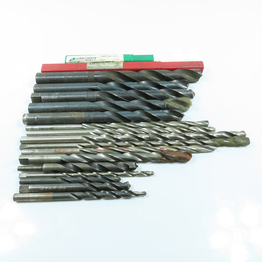 Misc. 7/16", 27/64" High Speed Steel Twist Drill Bit Lot of 18