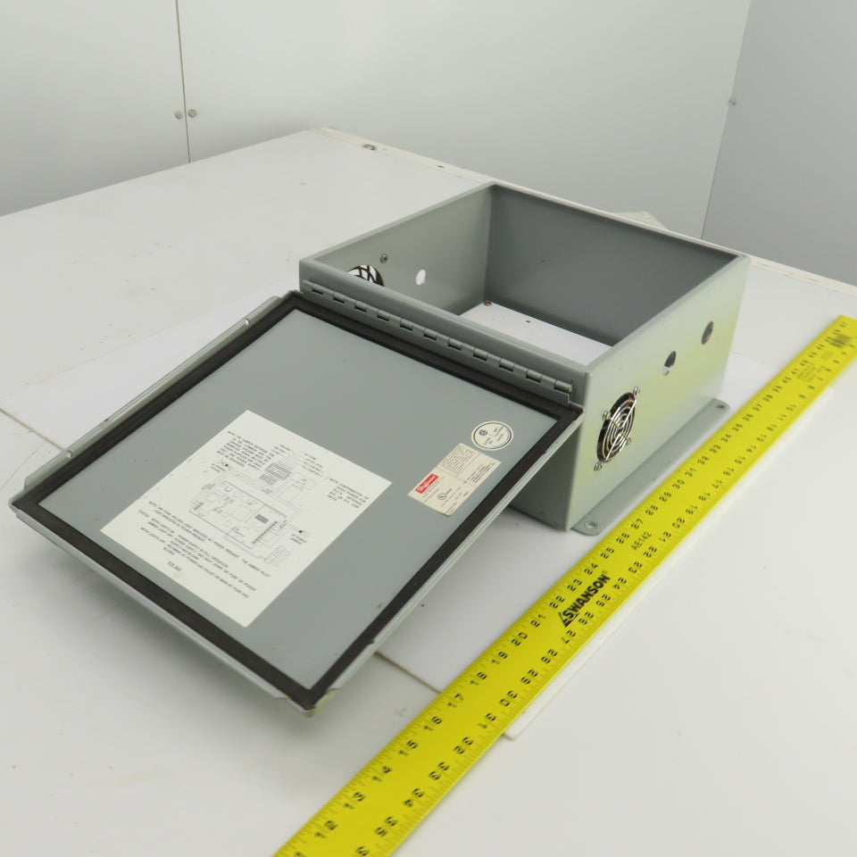 Hoffman A-1212CH 12" x 12" x 6" Wall Mount Electrical Enclosure W/Backplate