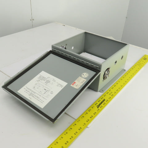 Hoffman A-1212CH 12" x 12" x 6" Wall Mount Electrical Enclosure W/Backplate