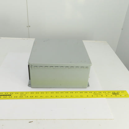 Hoffman A-1212CH 12" x 12" x 6" Wall Mount Electrical Enclosure W/Backplate