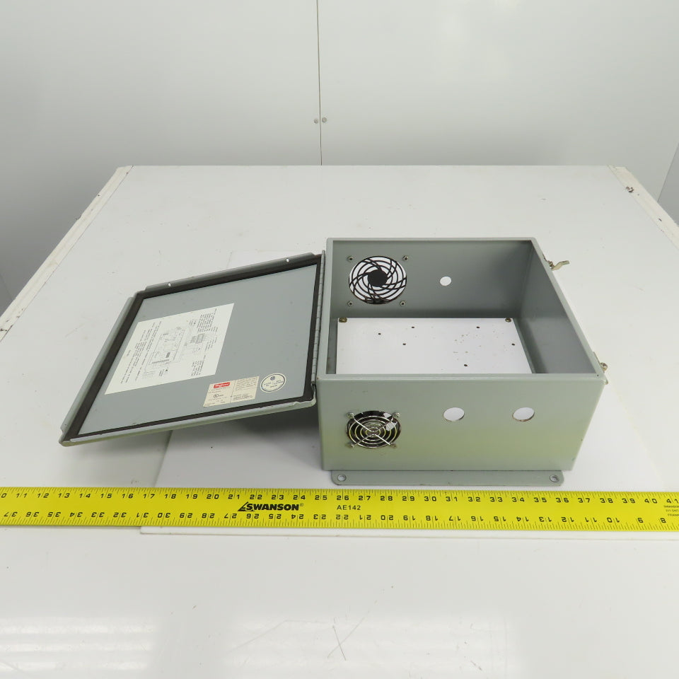 Hoffman A-1212CH 12" x 12" x 6" Wall Mount Electrical Enclosure W/Backplate