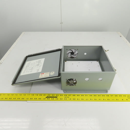 Hoffman A-1212CH 12" x 12" x 6" Wall Mount Electrical Enclosure W/Backplate