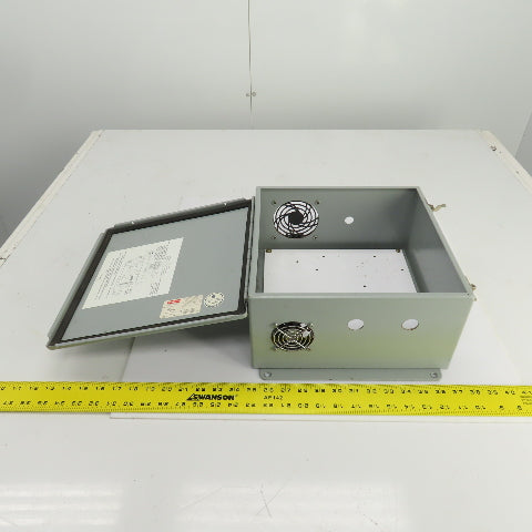 Hoffman A-1212CH 12" x 12" x 6" Wall Mount Electrical Enclosure W/Backplate