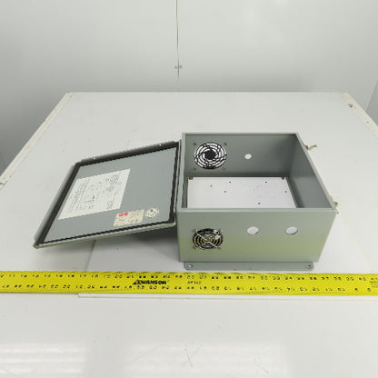 Hoffman A-1212CH 12" x 12" x 6" Wall Mount Electrical Enclosure W/Backplate
