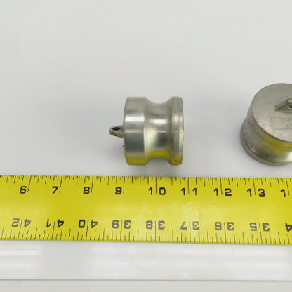 150DP 316 Stainless Steel Cam Lock Dust Plug for Quick Acting Coupler Lot Of 2