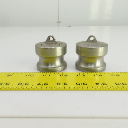 150DP 316 Stainless Steel Cam Lock Dust Plug for Quick Acting Coupler Lot Of 2
