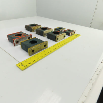 Vibration Beta Pipe Clamps 2-1/4",1-7/8", 1-1/4" Mixed Lot Of 8