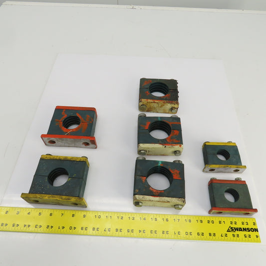 Vibration Beta Pipe Clamps 2-1/4",1-7/8", 1-1/4" Mixed Lot Of 8