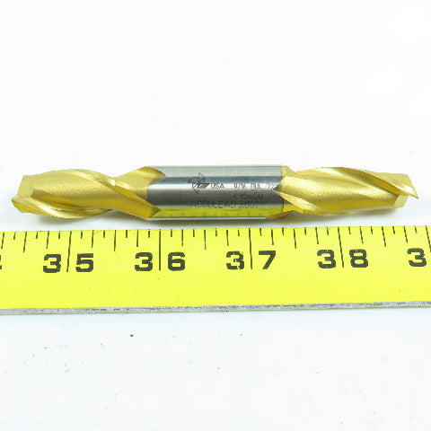Fastcut 72235 9/16" 2 Flute Square Double End Mill 5/8" Shank TiN Coated USA