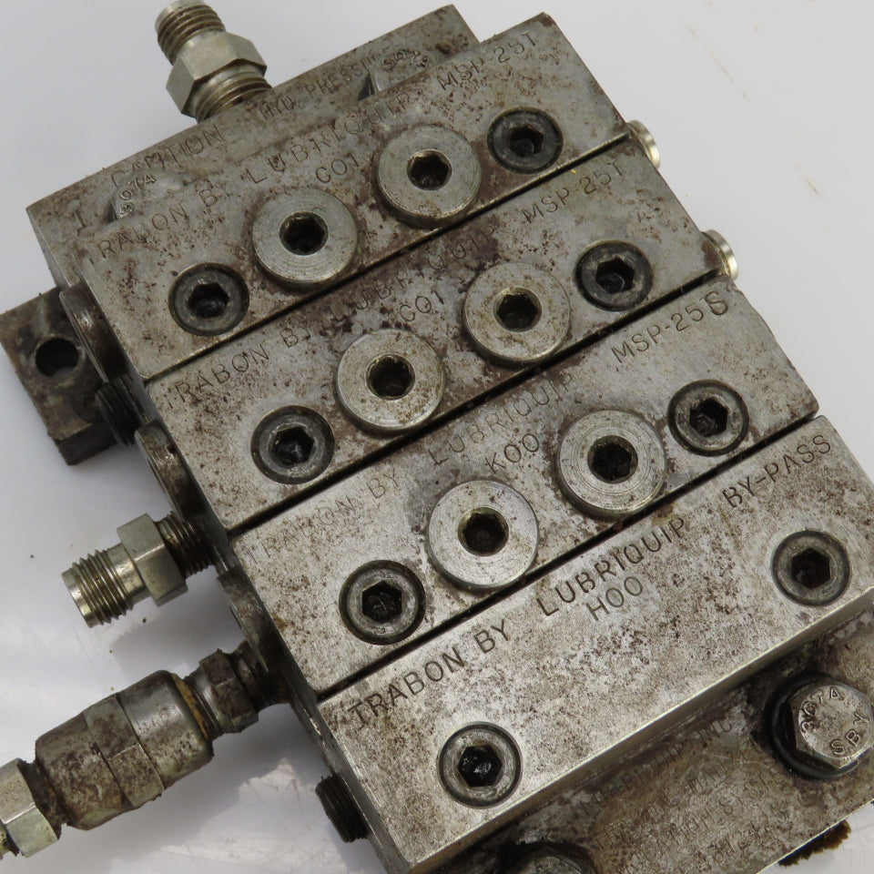 Trabon Lubriquip MSP25T/MSP25S/By-Pass Modular Lubrication Divider Valve 3000PSI