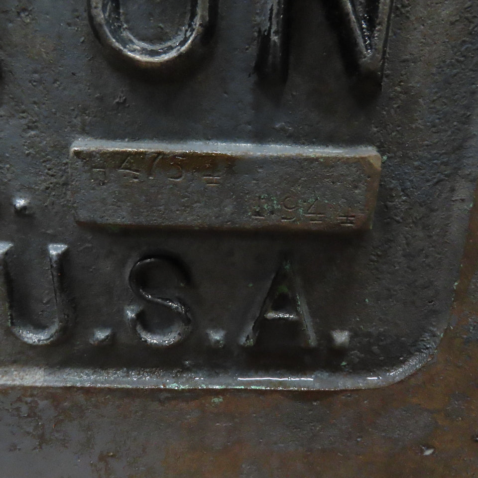 Norton Antique Surface Grinder Cast Iron Machine Table Base 1944 Serial H4754