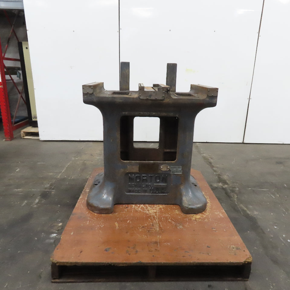Norton Antique Surface Grinder Cast Iron Machine Table Base 1944 Serial H4754