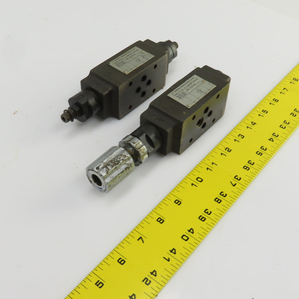 Daikin MT-02A-50-T/MT-02W-50 Hydraulic Throttle & Check Valve Lot Of 2