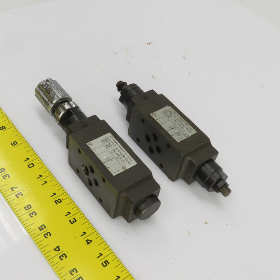 Daikin MT-02A-50-T/MT-02W-50 Hydraulic Throttle & Check Valve Lot Of 2