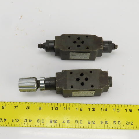 Daikin MT-02A-50-T/MT-02W-50 Hydraulic Throttle & Check Valve Lot Of 2