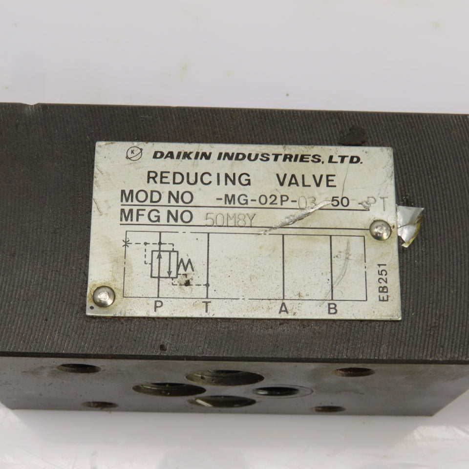 Daikin MG-02P-03-50-PT 50M8Y Hydraulic Reducing Valve