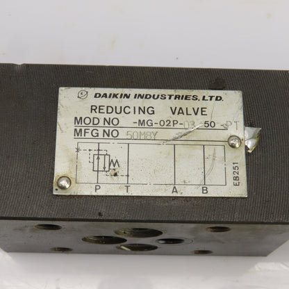 Daikin MG-02P-03-50-PT 50M8Y Hydraulic Reducing Valve