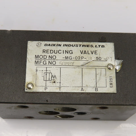 Daikin MG-02P-03-50-PT 50M8Y Hydraulic Reducing Valve