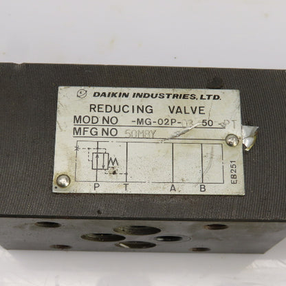 Daikin MG-02P-03-50-PT 50M8Y Hydraulic Reducing Valve
