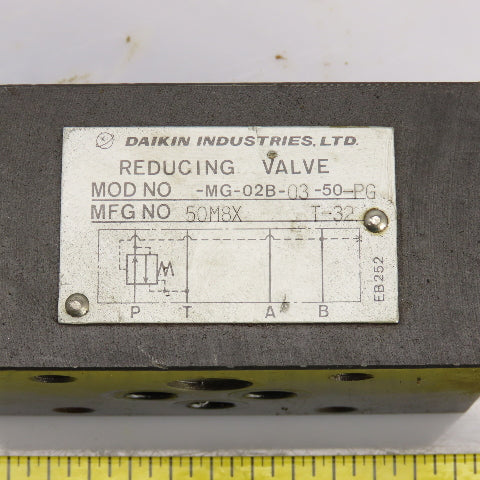 Daikin MG-02B-03-50-PG 50M8X Hydraulic Reducing Valve