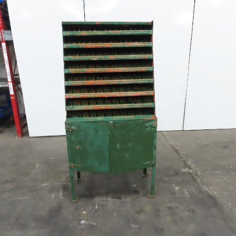 Small Parts Gravity Flow Storage Cabinet 7 Tier W/ Bottom Storage 36"x18"x72"